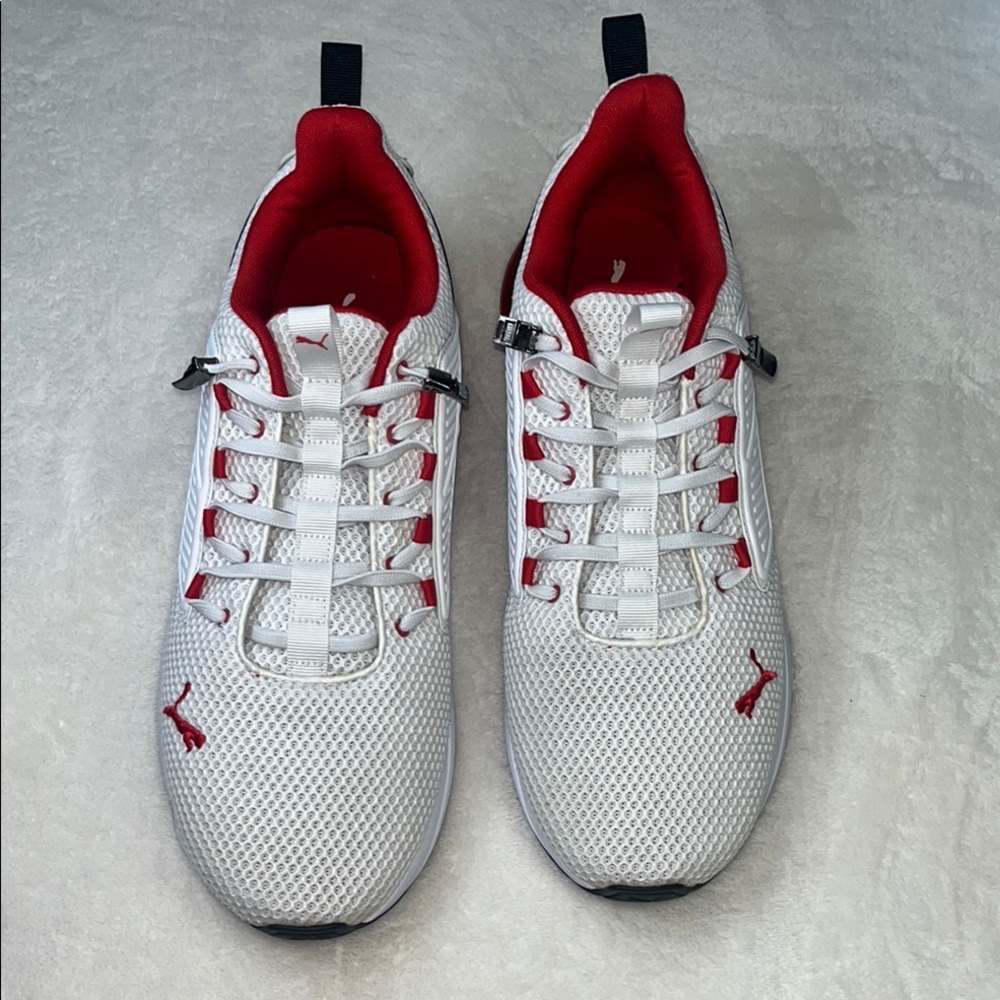 Puma Red and White Athletic Shoes